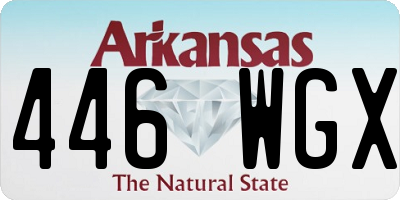 AR license plate 446WGX