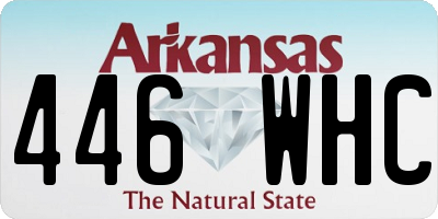 AR license plate 446WHC