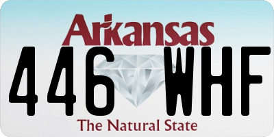 AR license plate 446WHF