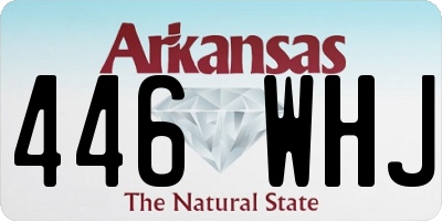 AR license plate 446WHJ