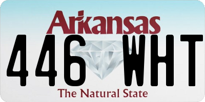 AR license plate 446WHT