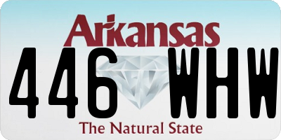 AR license plate 446WHW