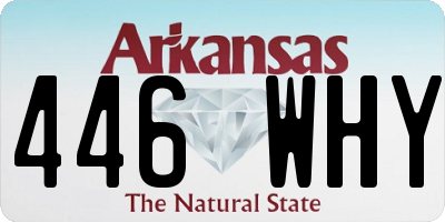 AR license plate 446WHY