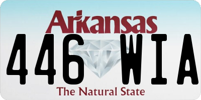 AR license plate 446WIA