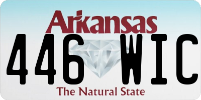 AR license plate 446WIC