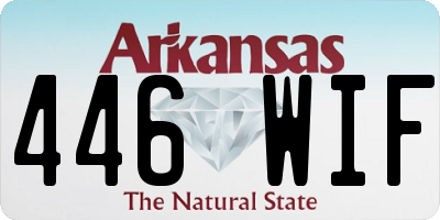 AR license plate 446WIF