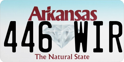 AR license plate 446WIR
