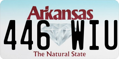 AR license plate 446WIU