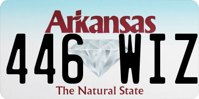 AR license plate 446WIZ