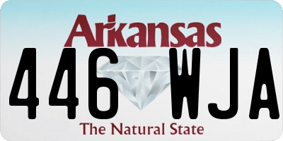 AR license plate 446WJA