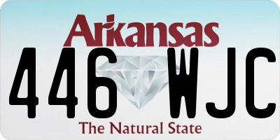 AR license plate 446WJC