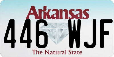 AR license plate 446WJF