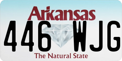 AR license plate 446WJG