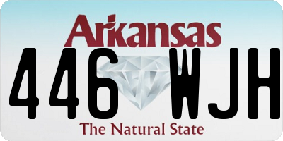 AR license plate 446WJH