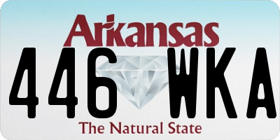 AR license plate 446WKA