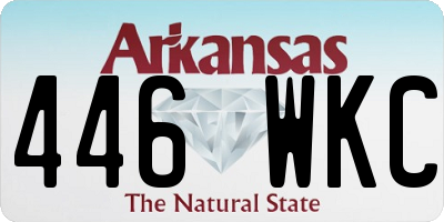 AR license plate 446WKC