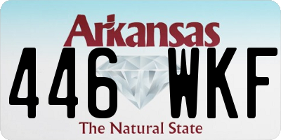 AR license plate 446WKF