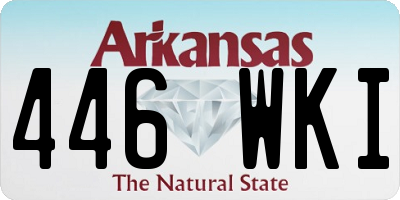 AR license plate 446WKI