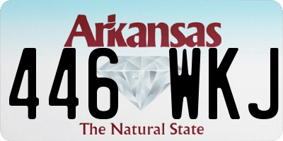 AR license plate 446WKJ