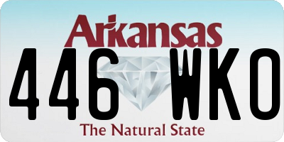 AR license plate 446WKO