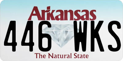 AR license plate 446WKS