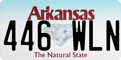 AR license plate 446WLN