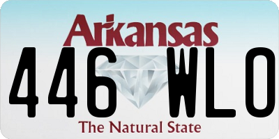 AR license plate 446WLO