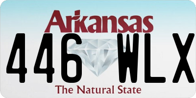 AR license plate 446WLX