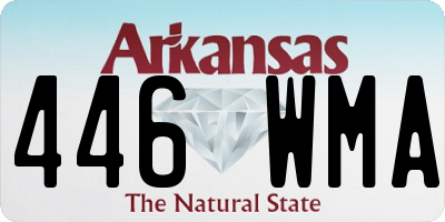 AR license plate 446WMA
