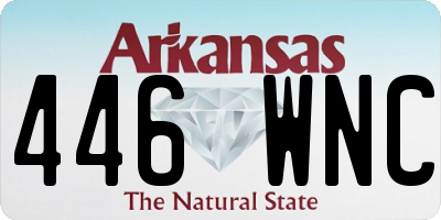 AR license plate 446WNC