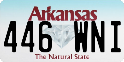 AR license plate 446WNI