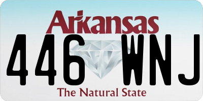 AR license plate 446WNJ