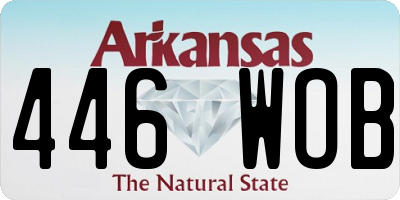 AR license plate 446WOB