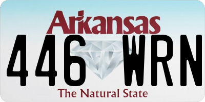 AR license plate 446WRN