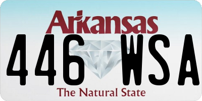 AR license plate 446WSA