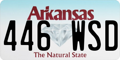 AR license plate 446WSD