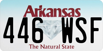 AR license plate 446WSF