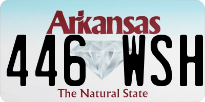 AR license plate 446WSH