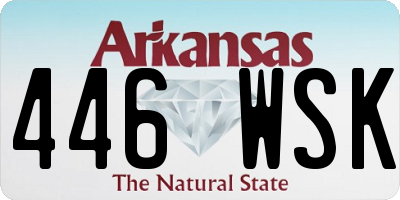 AR license plate 446WSK