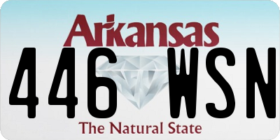 AR license plate 446WSN
