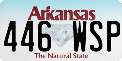 AR license plate 446WSP