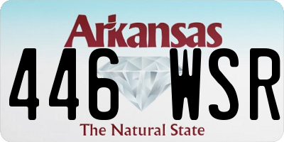 AR license plate 446WSR