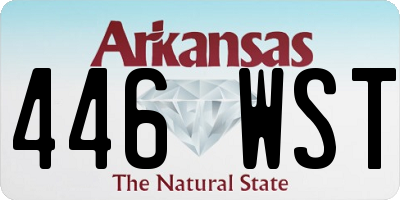 AR license plate 446WST