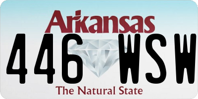 AR license plate 446WSW
