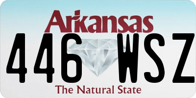 AR license plate 446WSZ