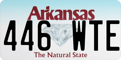 AR license plate 446WTE