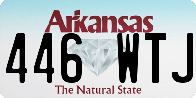 AR license plate 446WTJ