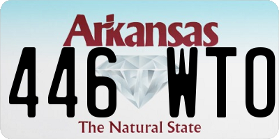 AR license plate 446WTO