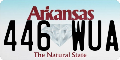 AR license plate 446WUA