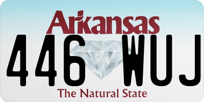 AR license plate 446WUJ